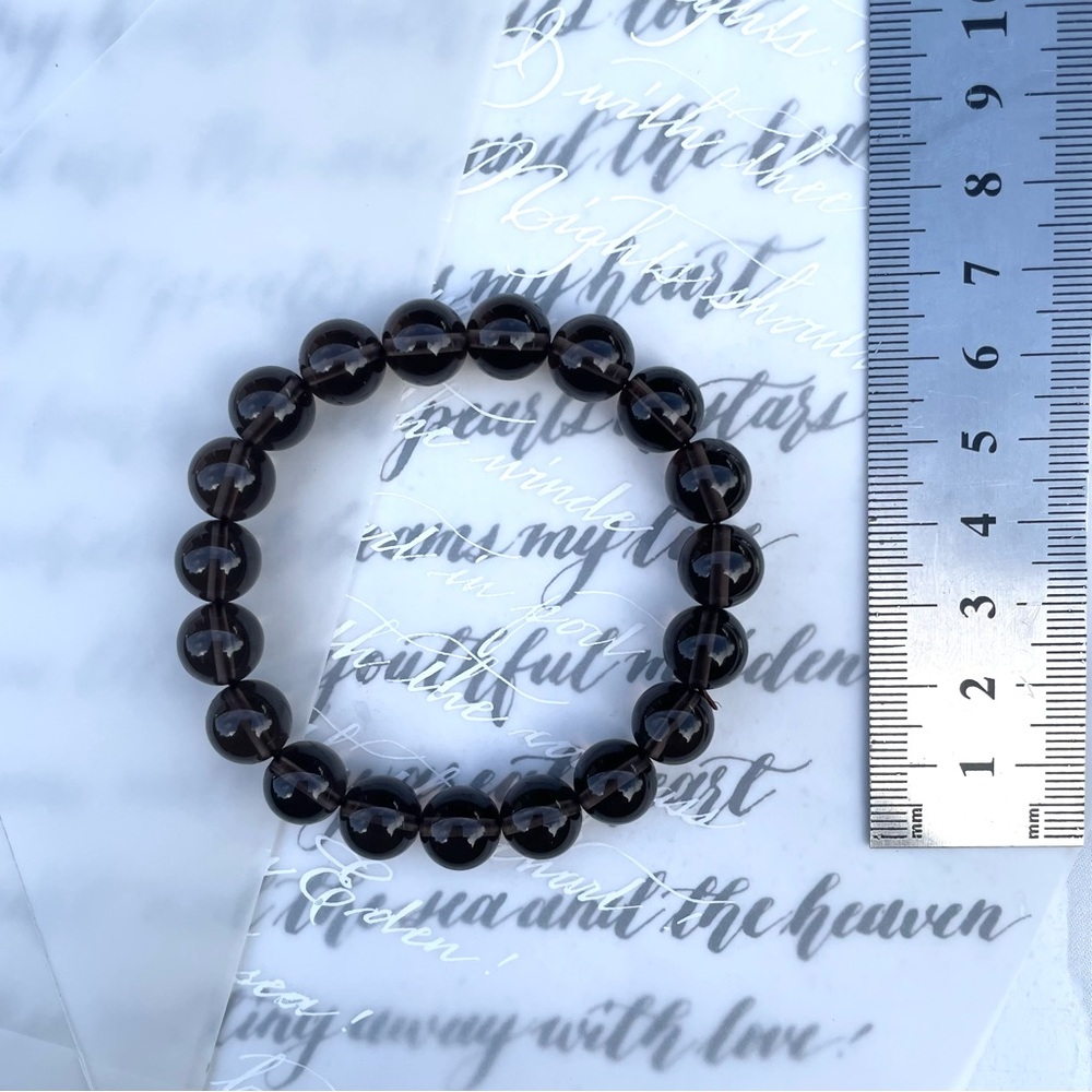 🖤 Black Obsidian Crystal Bracelet – Protection & Balance